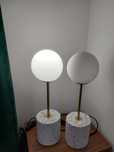 Set 2 Veioze globuri albe