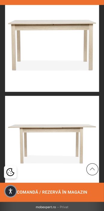 Vand masa extensibila 140/180 cm