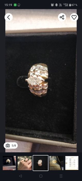Inel designer cu diamante naturale 1.54Ct total /însoțit de certificat