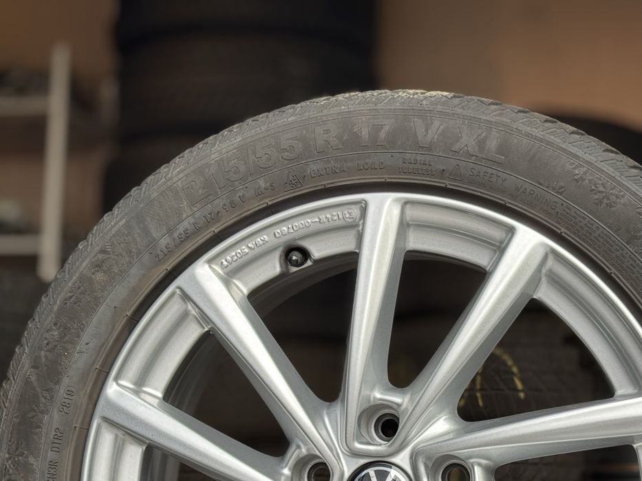 Jante aliaj 17 Vw Passat b8 + anvelope iarnă Semperit 215/55 R17 98V