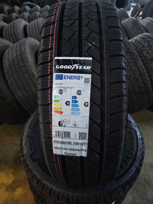 4 Нови бусови гуми 215/65R16C Goodyear Cargo 4Seasons 109/107H DOT3624