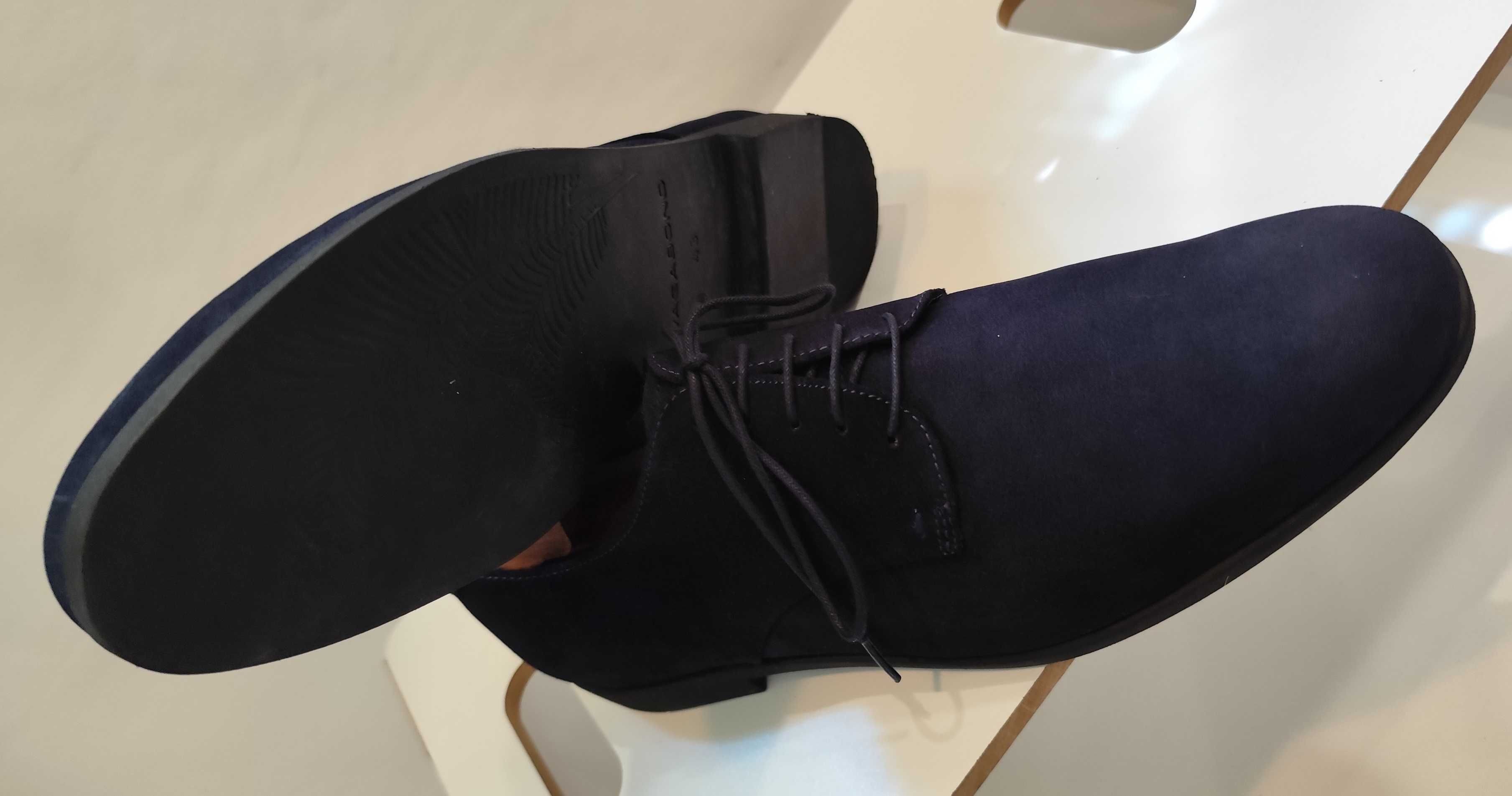 Pantofi derby 43 premium VAGABOND NOI piele naturala moale navy