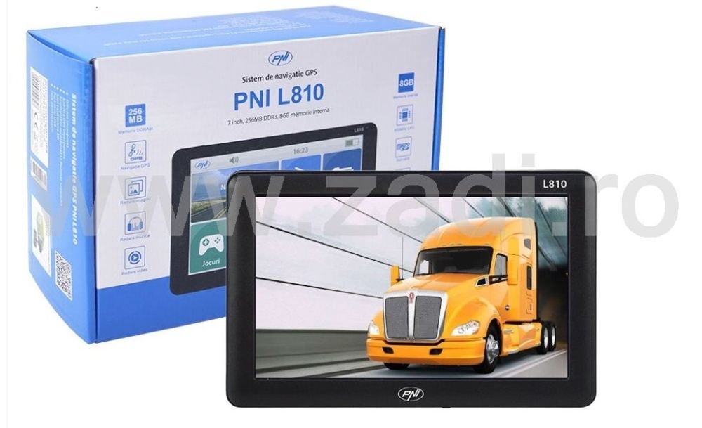 GPS mare, camion (7"/18cm)-garantie 2 ani-program camion cu harti