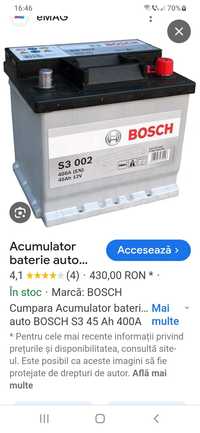 Baterie Bosch 45 Ah -12V  (S3 002)