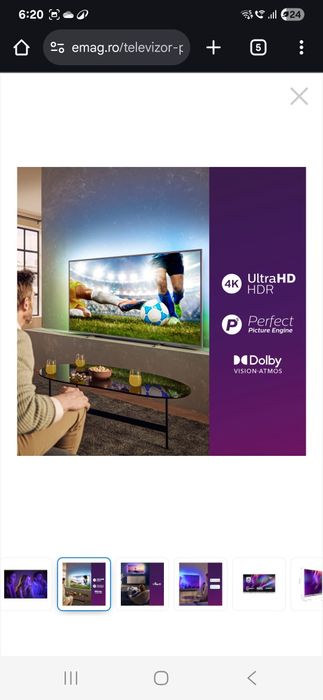 Televizor LED 174cm Philips 70PUS8545 Ambilight