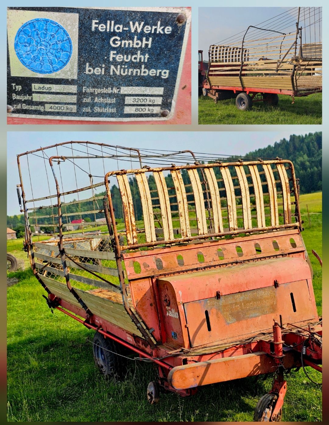 Ladewagen Fella 4000 kg -Remoca fân -