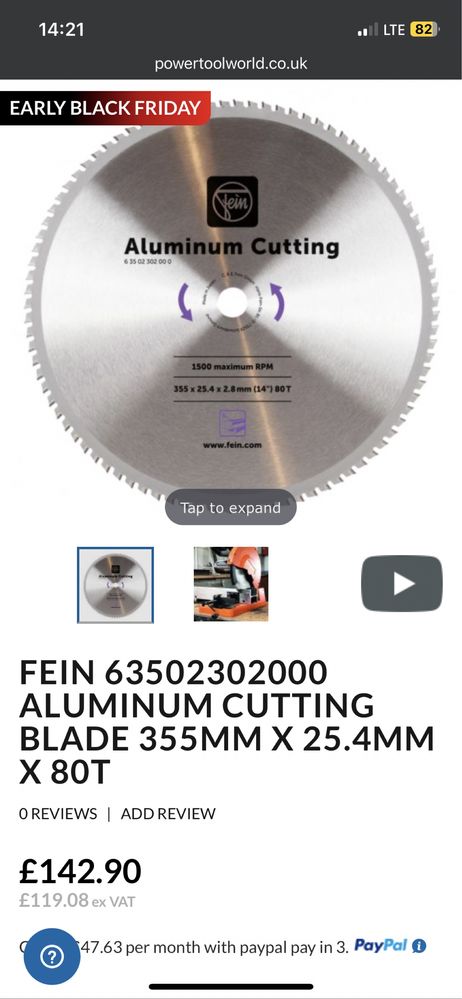 Fein Aluminium Cutting