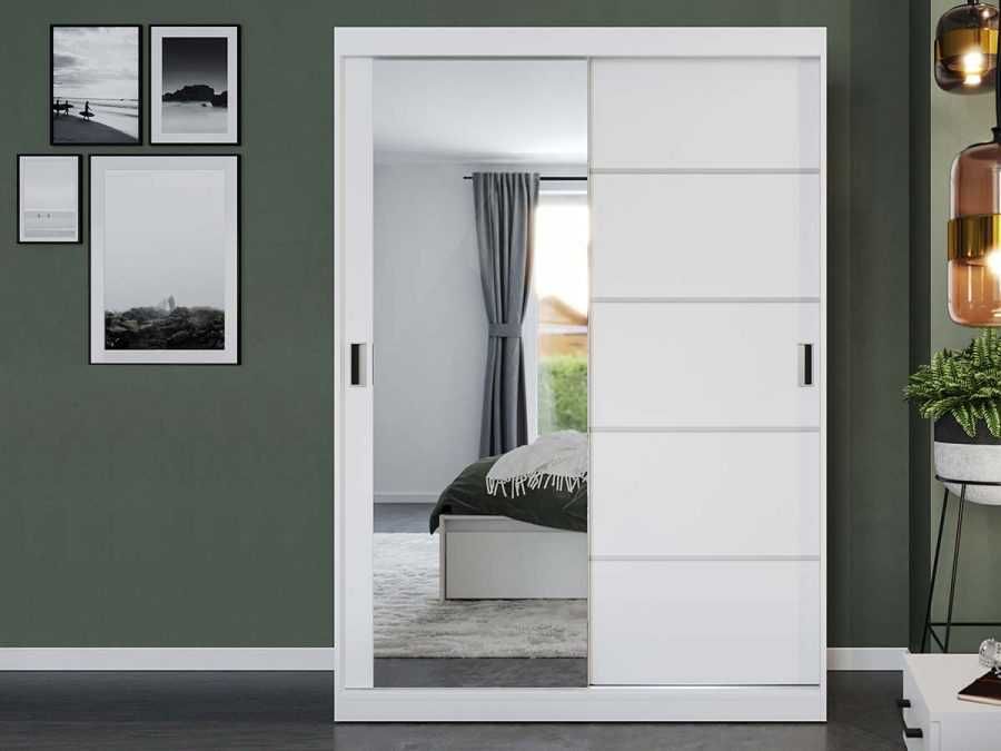 Set Dormitor Nordis Alb C18 cu oglinda - Transport Gratuit