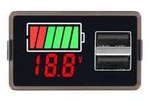 Tester indicator universal stare acumulatori 8-30V + 2xUSB baterie ext