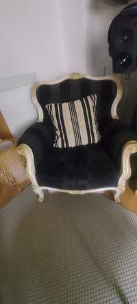 Кресло , фотьойл от дъб Луи 15 /барок ,ретро,  vintage/