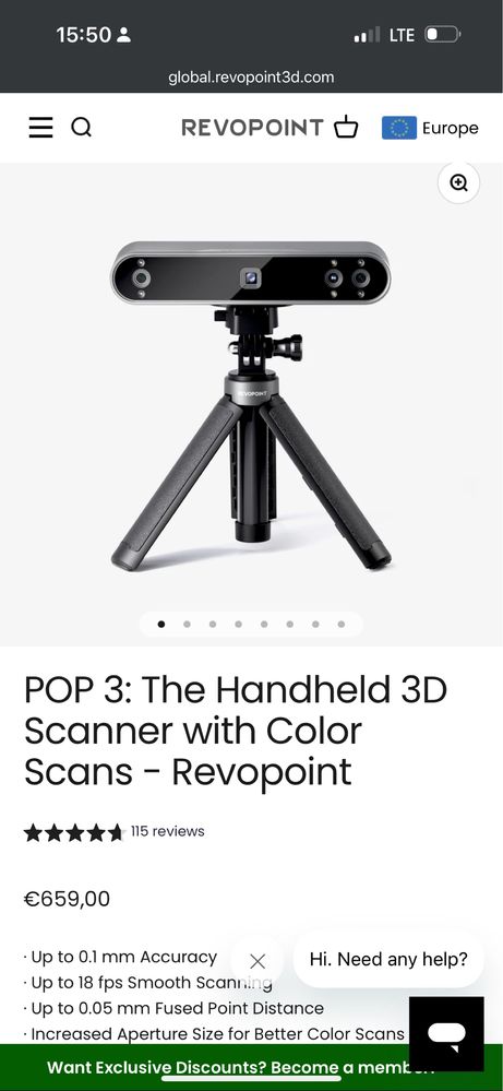 Revopoint POP 3 - scanner 3d