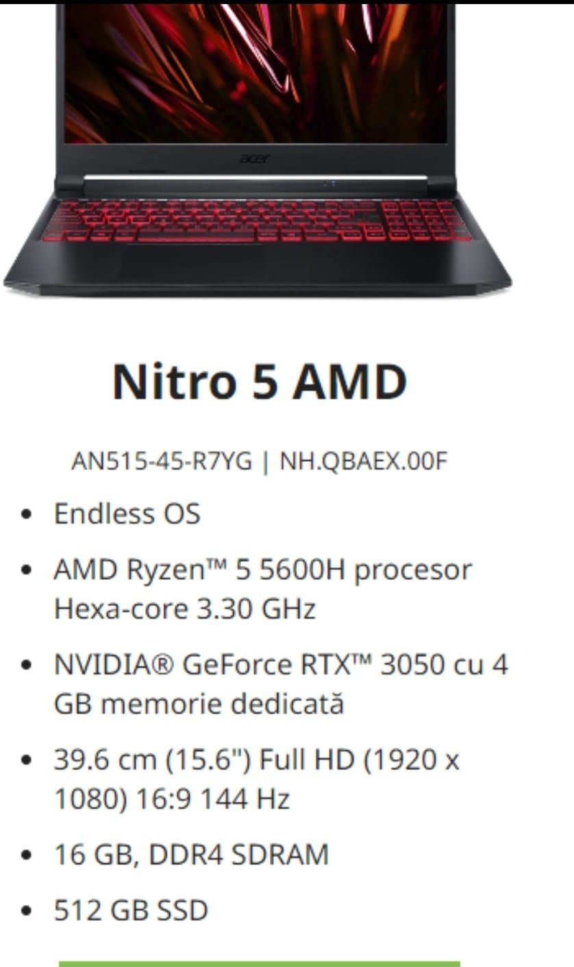Laptop acer nitro 5