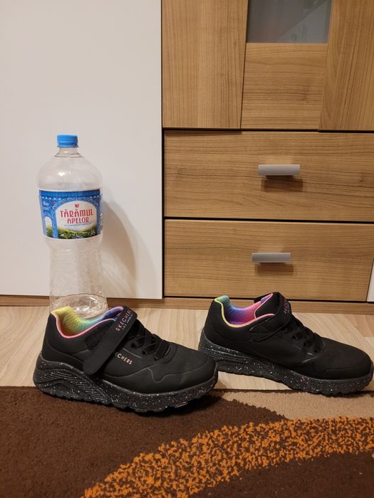 Adidasi Skechers Uno-lite Rainbow Specks negri