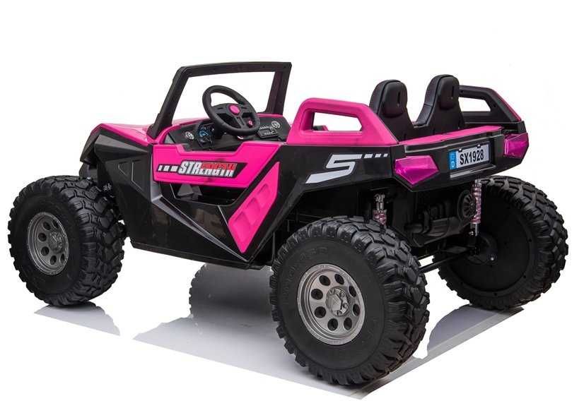 UTV electric cu 4 locuri, Kinderauto XXL Buggy 400W 24V 14Ah Pink