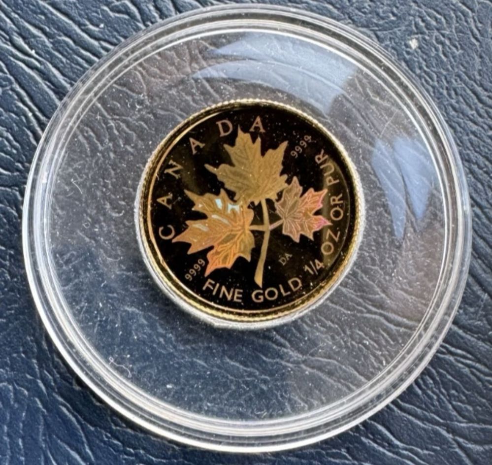 2001,$10 Canada Gold 1/4Oz. Златна монета