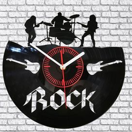 Стенен часовник от грамофонна плоча ROCK - РОК - ЛОВ НА ГЛИГАНИ И ОЩЕ