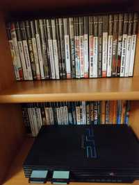 Sony PlayStation 2 + диски с играми