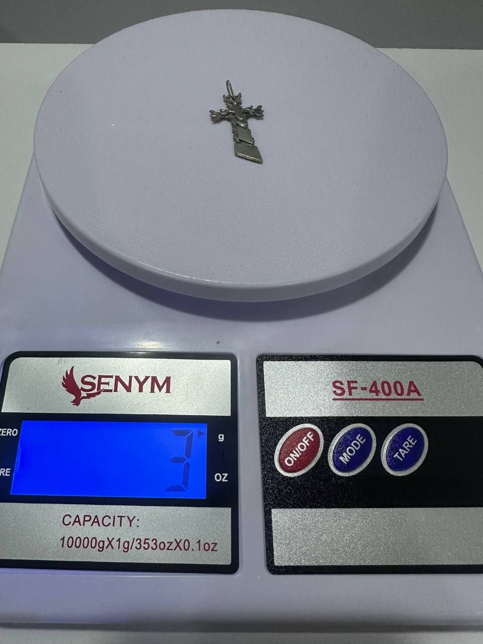 Крестик из серебра ручной работы