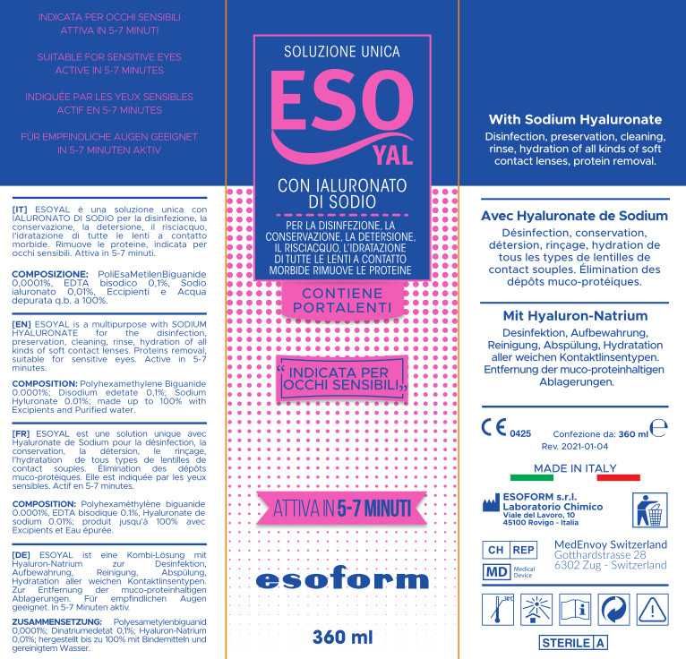 Esoyal 360 ml, Solutie cu Acid Hialuronic pentru Lentile de Contact