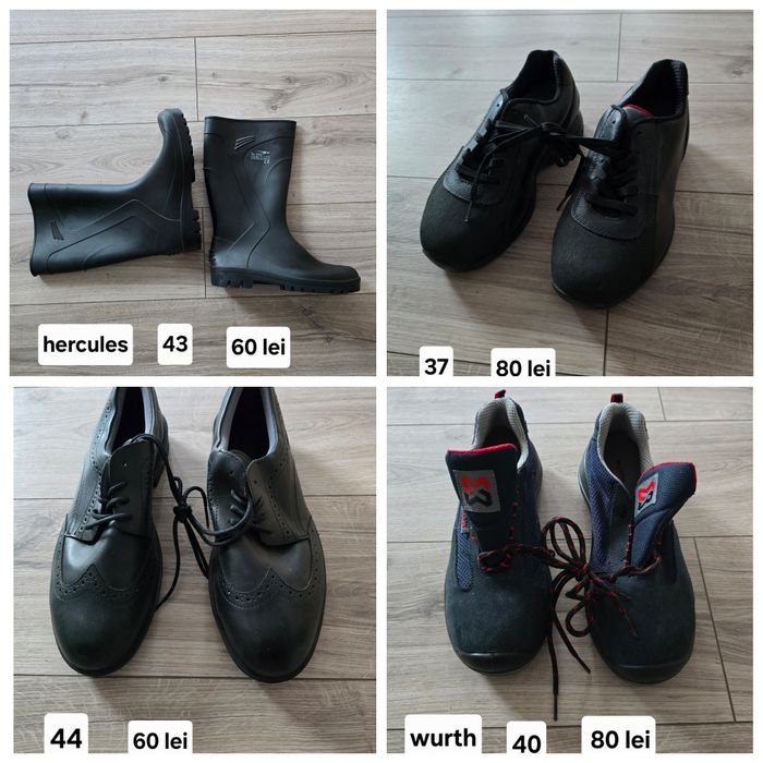 Incaltaminte pentru protecția muncii cu bombeu metalic