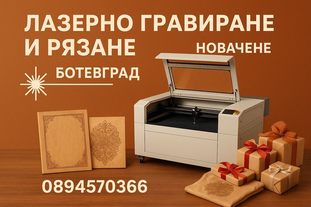 Лазерно гравиране и рязане по задание