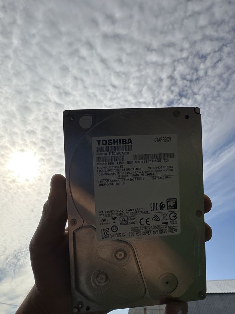 Жесткий диск, 2тб Toshiba