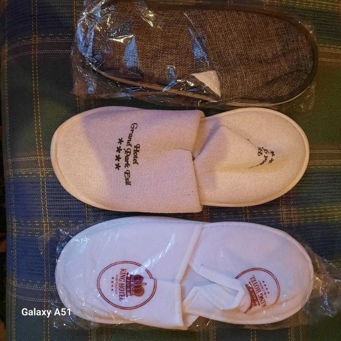 Тапочки новые одноразовые махровые 3 пары