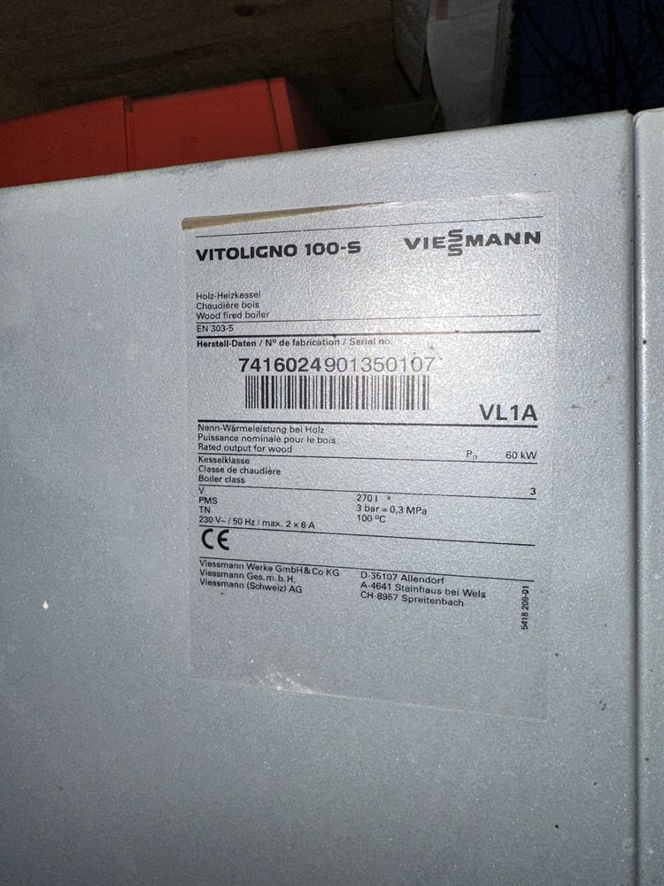 Centrale Viessmann Vitoligno 100-s 60kw