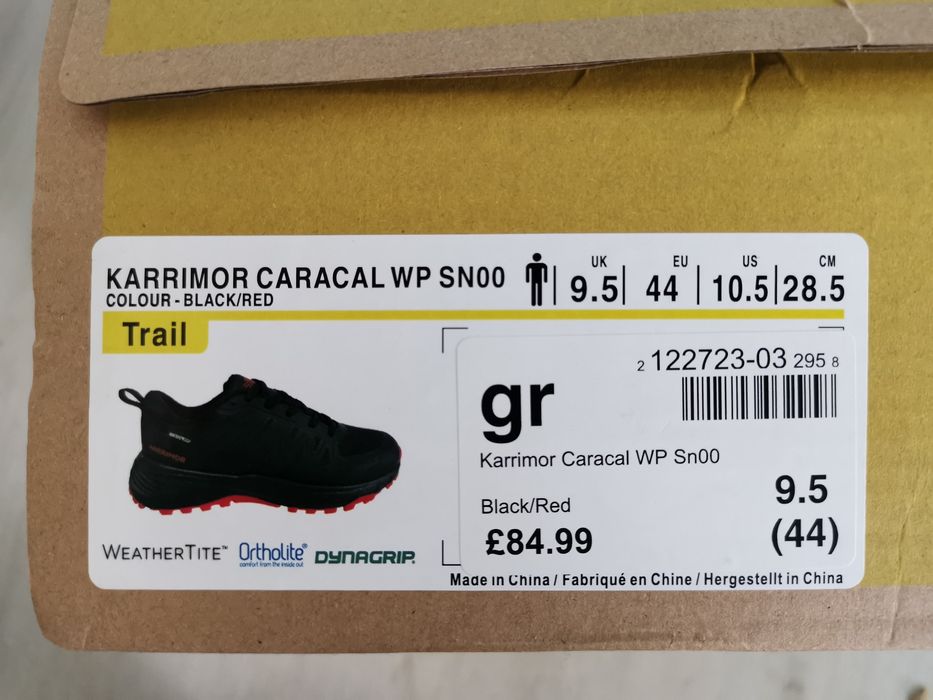 Karrimor Caracal Waterproof Мъжки водоустойчиви маратонки Каримор 44