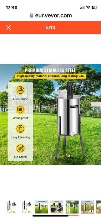 Центрофуга за пчеларство сепаратор за мед, екстрактор