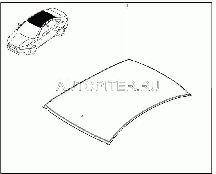 Запчасти Панель крыши LADA Vesta седан в наличие оригинал новая