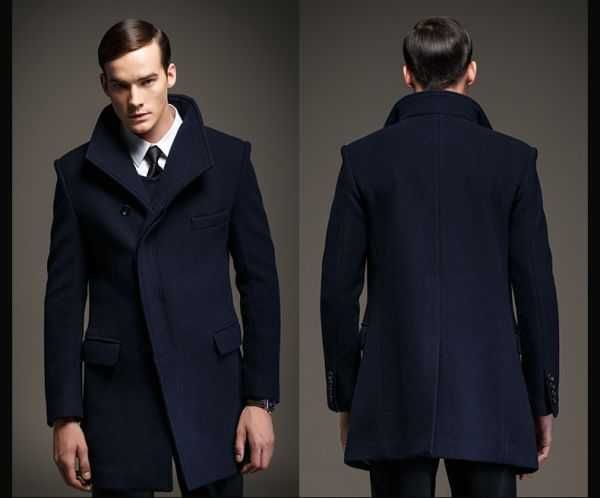 Palton slim 52 XL de lux Atelier Torino model Corporate lana navy