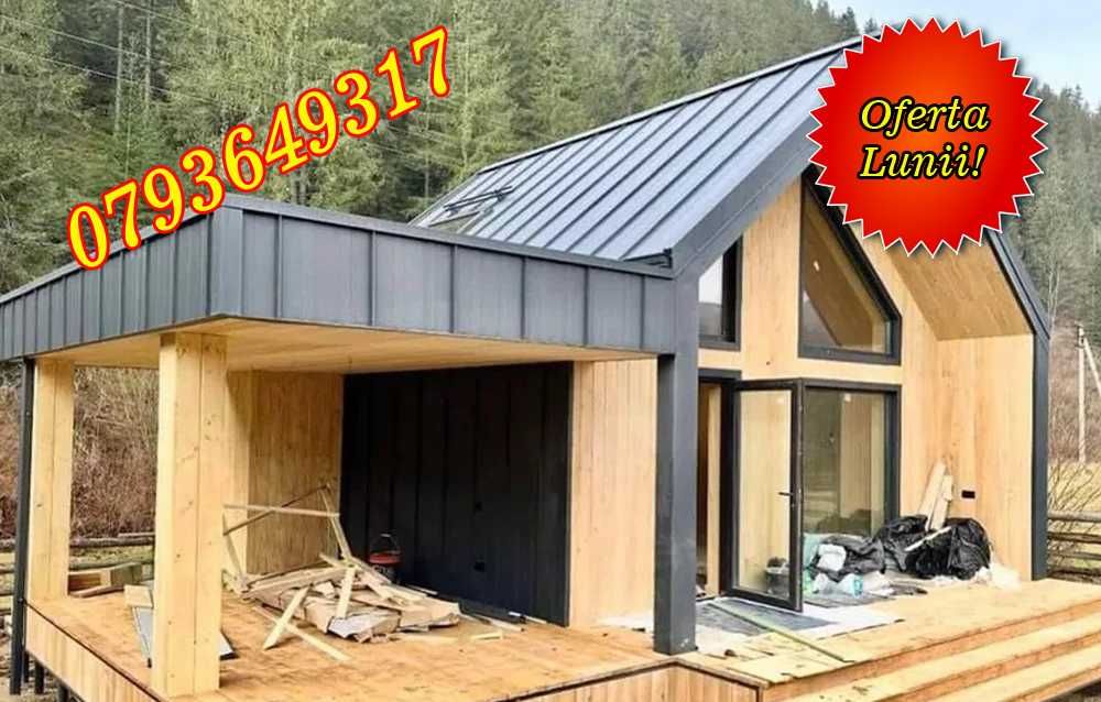 Case modulare pe structura metalica, cabane tip A la cheie