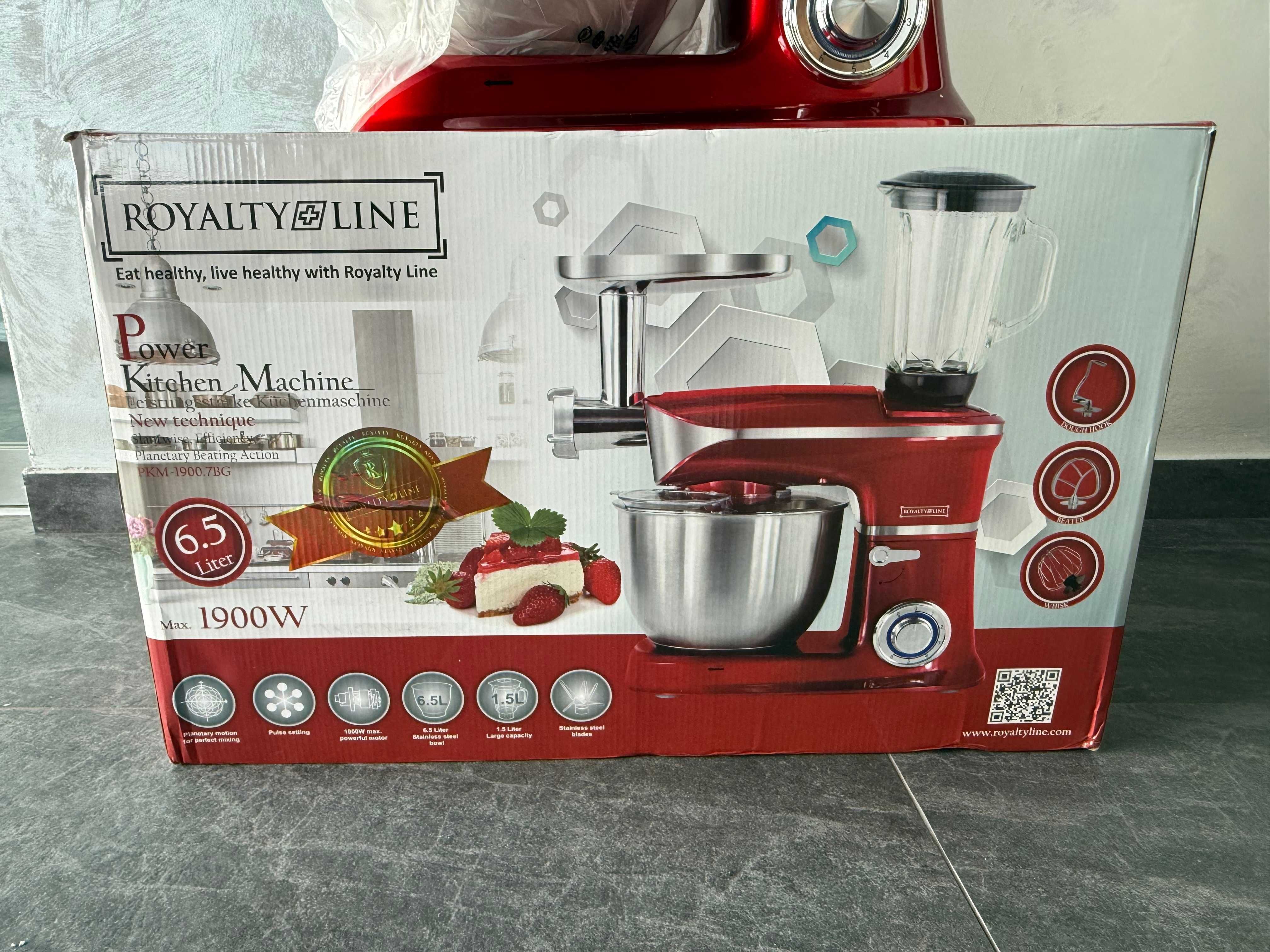Кухненски робот Royalty Line – 3 в 1, 2100W, купа 7.5 л