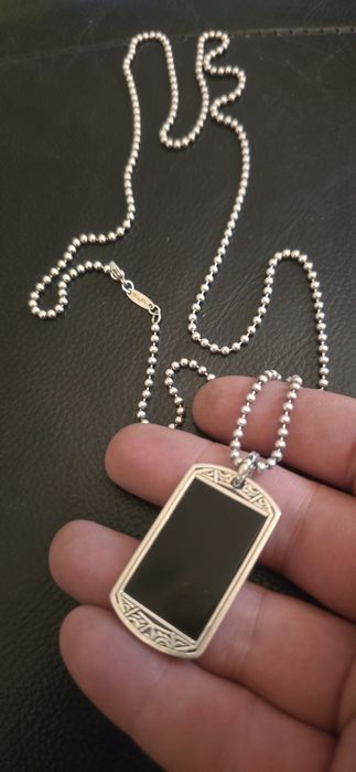 Lant si pandant plăcuță Thomas Sabo original argint