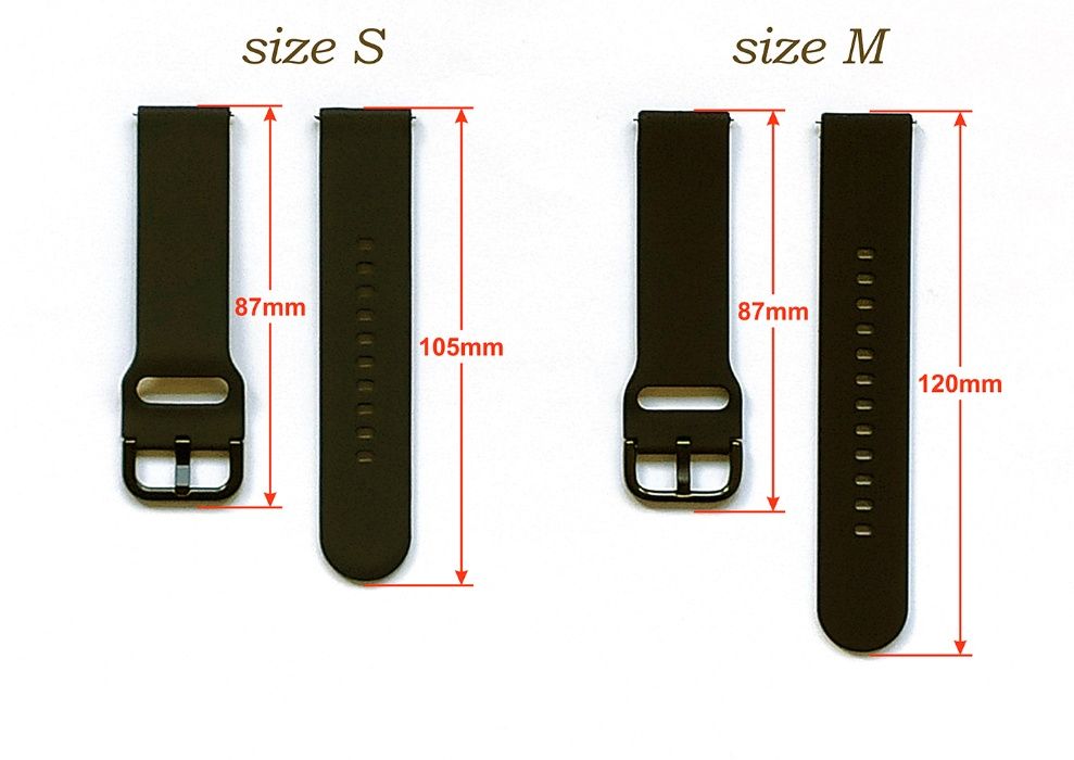 Силиконови каишки за часовник - 20мм, size S