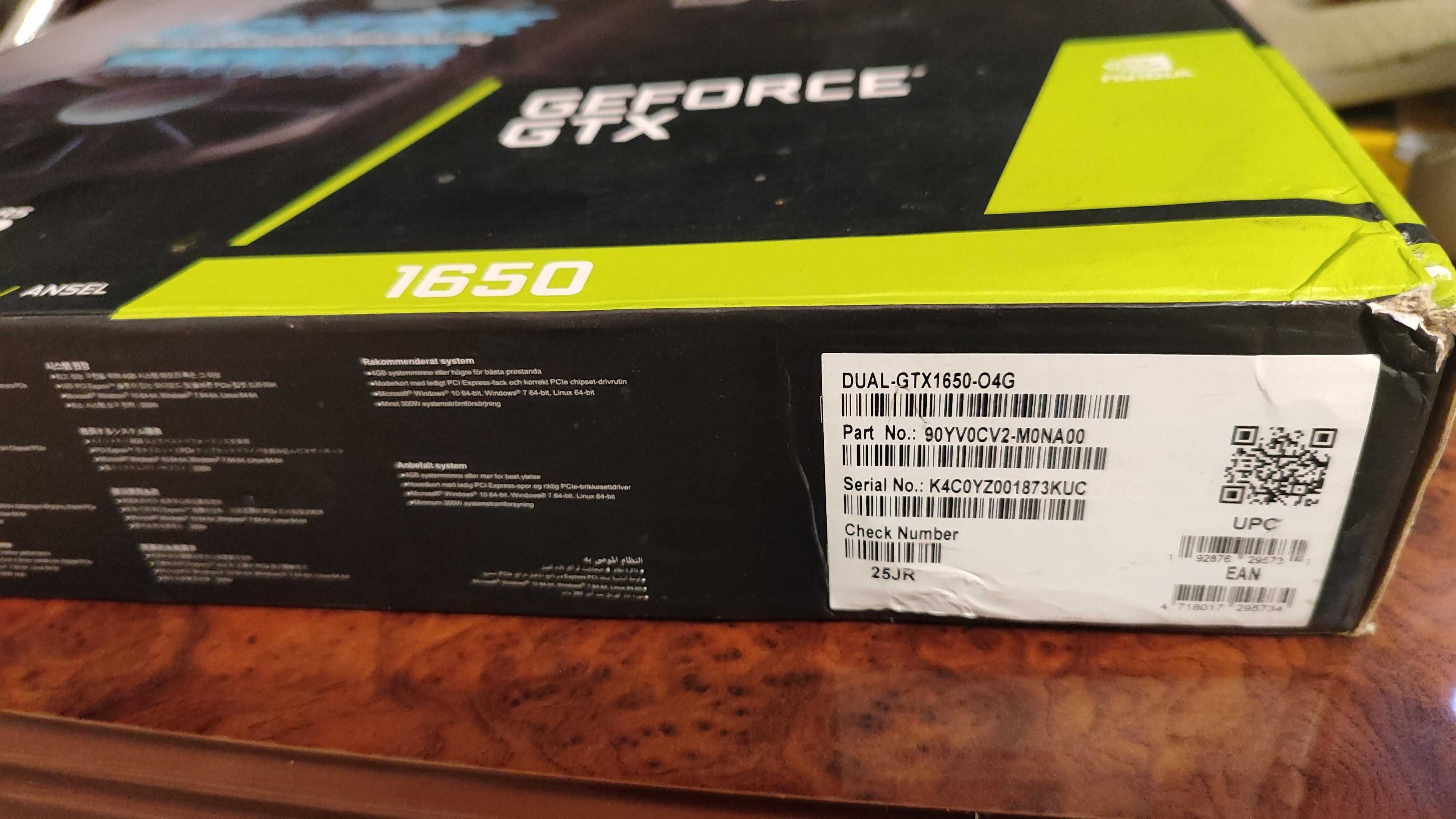 Asus GTX 1650 Dual