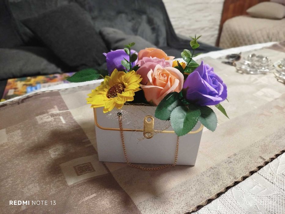 Букет от сапунени цветя