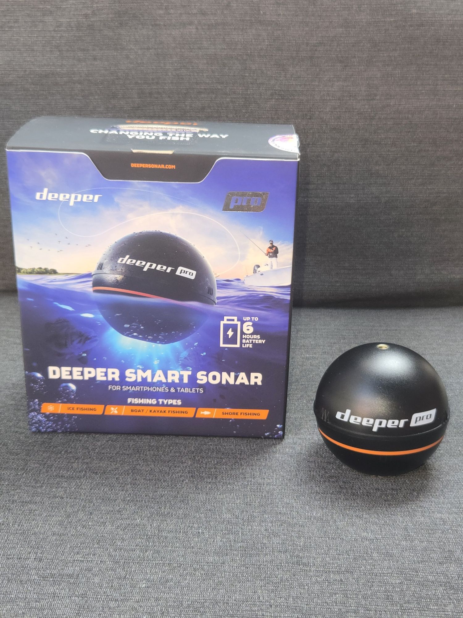 Сонар Deeper pro + подарък стойка за прикрепяне към въдица.