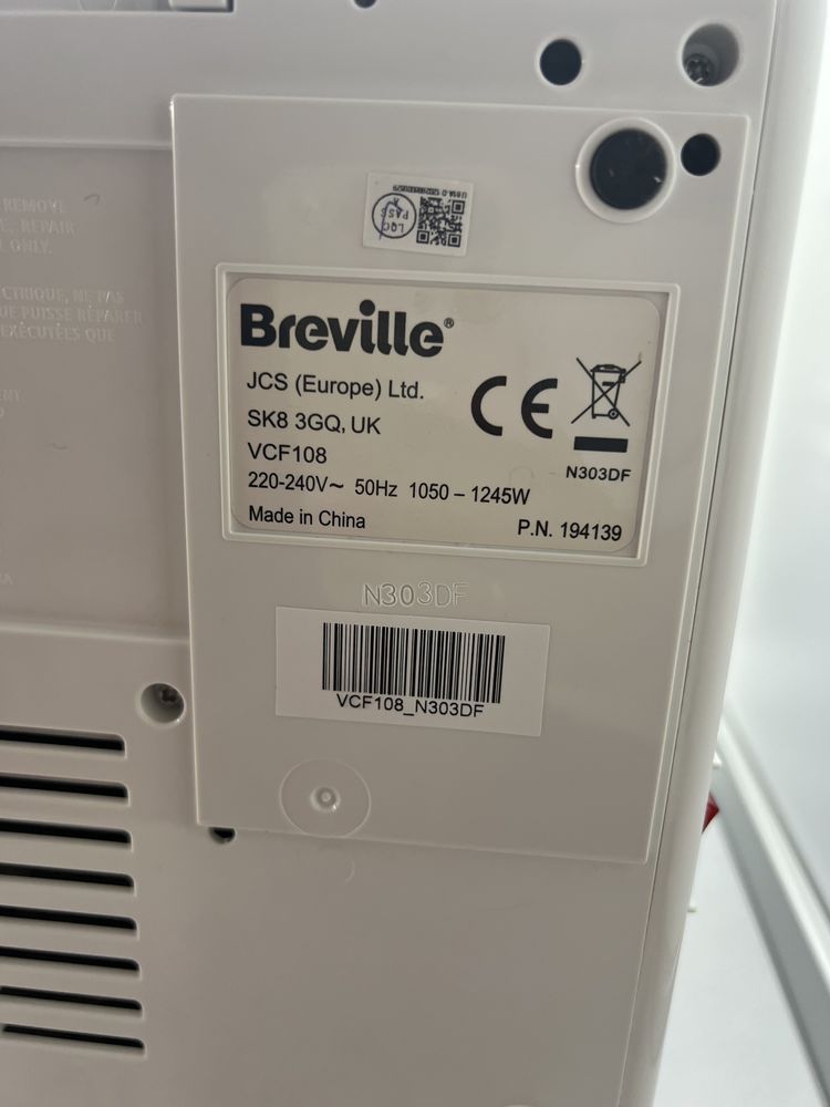 Еспресо машина Breville VCF108X Prima Latte II, 19 bar, 1050 W, Автома