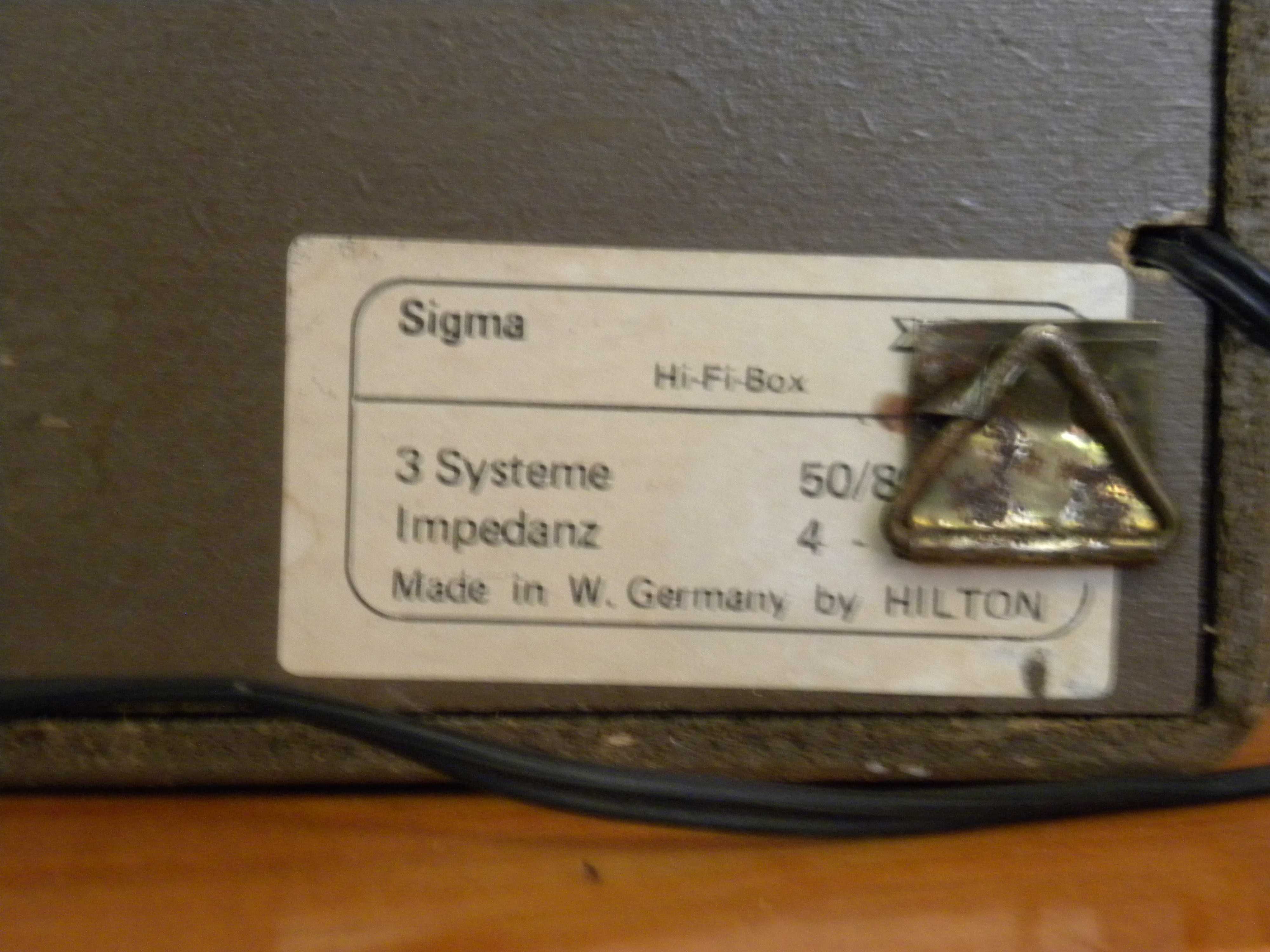 Vintage & Rare - Sigma Hi-Fi Box (By Hilton-Sound)