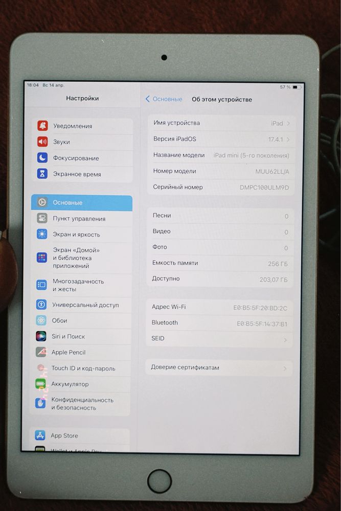 Ipad 5 mini, 256 гигов, золотой