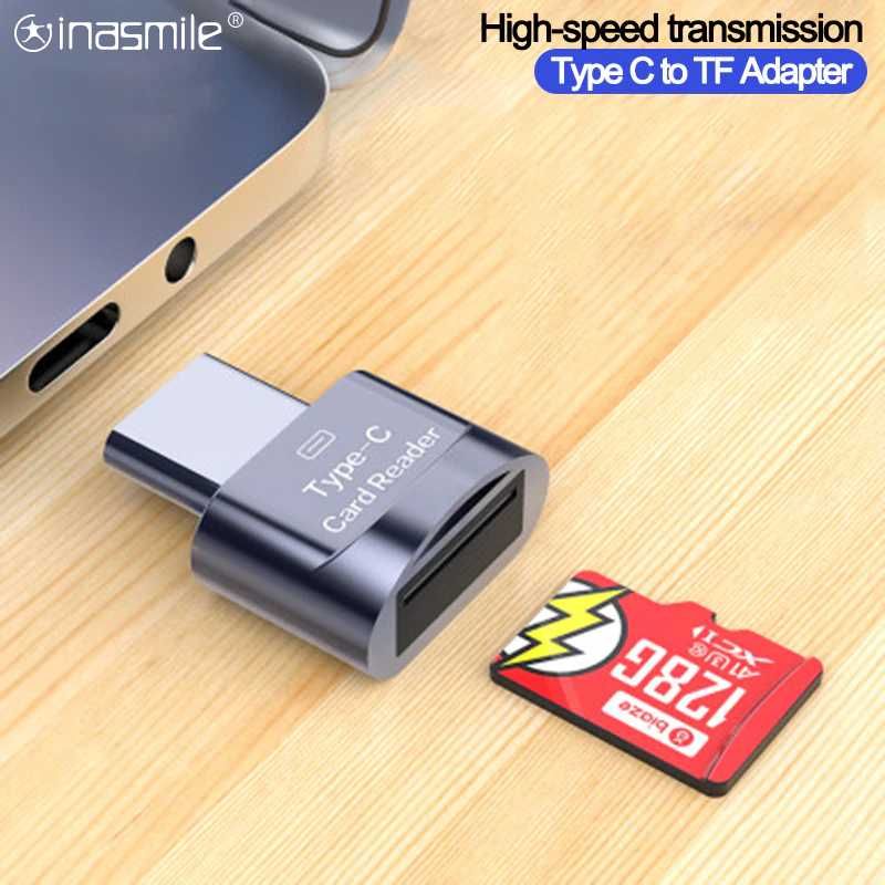 Адаптер OTG с Type C на Micro-SD TF для чтения карт памяти для ноут те