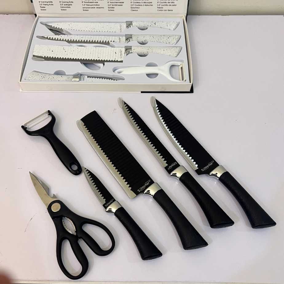 Комплект кухненски ножове Zepter 6 в 1 с белачка и ножици
