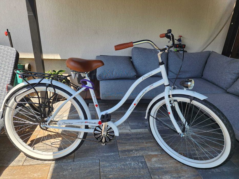 Bicicleta DHS Cruiser Alb