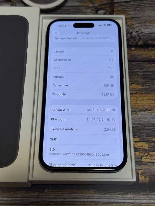 iPhone 16 Black 128GB – ca nou, garanție eMAG până în Decembrie 2026