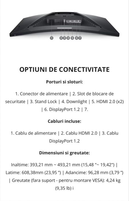 Monitor gaming,curbat,led,DEL27