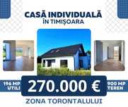 Casă individuală, teren 900 mp, zona Torontalului