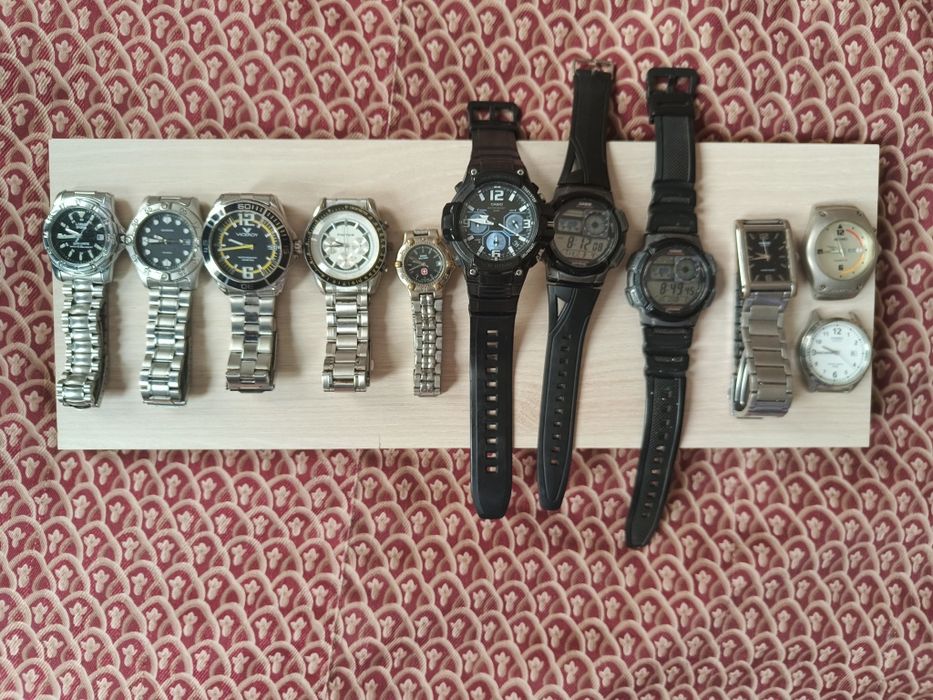 Лот от часовници Fossil,Casio,,LorusViceroy,Swiss military