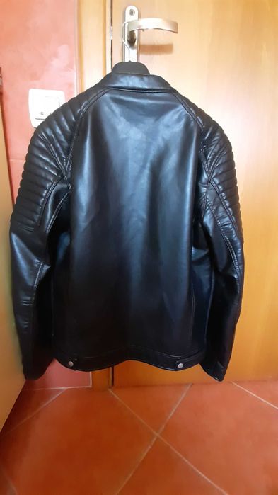 Geaca piele ecologica barbati, Zara